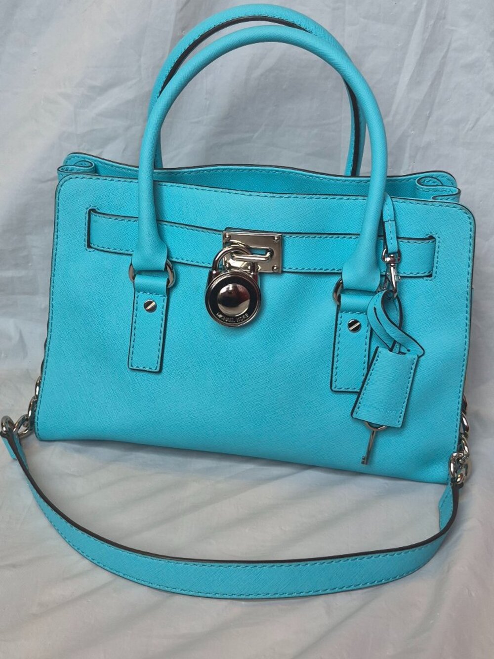 Michael Kors MK Aqua Michael Kors Hamilton Satchel Bag With Shoulder Strap
